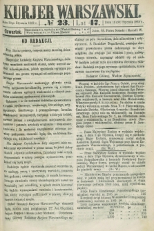 Kurjer Warszawski. R.47 [i.e.48], № 23 (30 stycznia 1868)