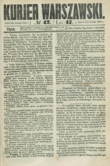 Kurjer Warszawski. R.47 [i.e.48], № 42 (21 lutego 1868)