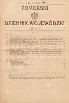 Pomorski Dziennik Wojewódzki. 1930, nr 19