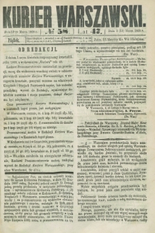 Kurjer Warszawski. R.47 [i.e.48], № 58 (13 marca 1868)