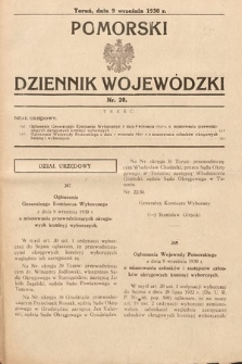 Pomorski Dziennik Wojewódzki. 1930, nr 20