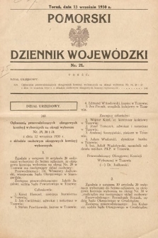 Pomorski Dziennik Wojewódzki. 1930, nr 21