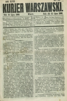 Kurjer Warszawski. R.48, Nro 159 (21 lipca 1868) + dod.