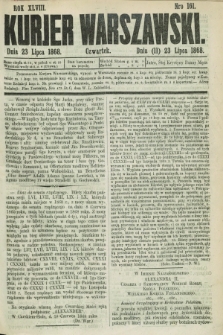 Kurjer Warszawski. R.48, Nro 161 (23 lipca 1868) + dod.