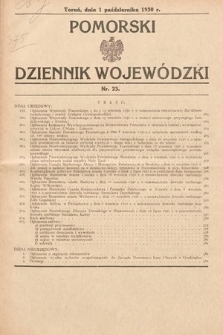 Pomorski Dziennik Wojewódzki. 1930, nr 23