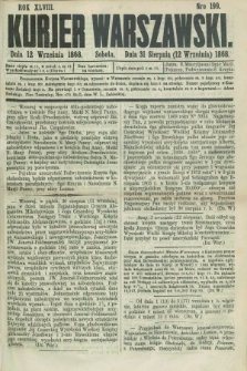 Kurjer Warszawski. R.48, Nro 199 (12 września 1868) + dod.