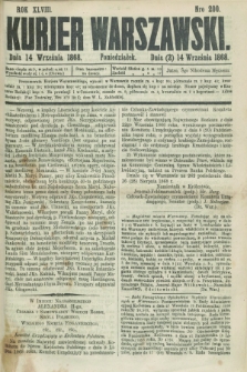 Kurjer Warszawski. R.48, Nro 200 (14 września 1868) + dod.