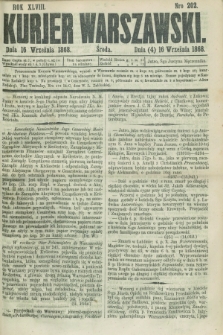 Kurjer Warszawski. R.48, Nro 202 (16 września 1868) + dod.