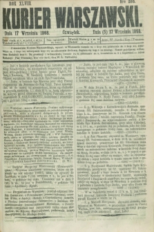 Kurjer Warszawski. R.48, Nro 203 (17 września 1868) + dod.