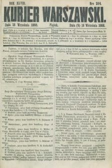 Kurjer Warszawski. R.48, Nro 204 (18 września 1868) + dod.