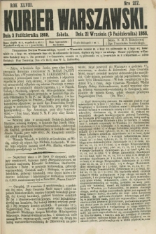 Kurjer Warszawski. R.48, Nro 217 (3 października 1868) + dod.