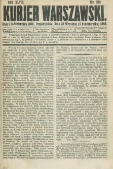 Kurjer Warszawski. R.48, Nro 218 (5 października 1868) + dod.