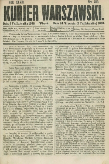 Kurjer Warszawski. R.48, Nro 219 (6 października 1868) + dod.