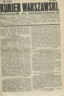 Kurjer Warszawski. R.48, Nro 223 (10 października 1868) + dod.