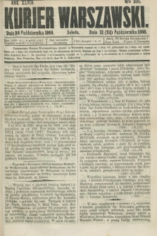 Kurjer Warszawski. R.48, Nro 235 (24 października 1868) + dod.