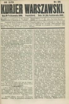 Kurjer Warszawski. R.48, Nro 236 (26 października 1868) + dod.