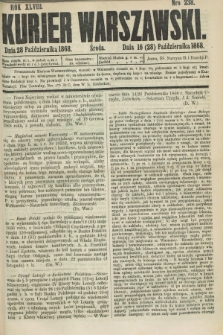 Kurjer Warszawski. R.48, Nro 238 (28 października 1868) + dod.