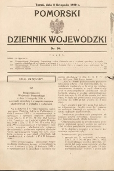 Pomorski Dziennik Wojewódzki. 1930, nr 26