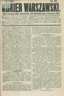 Kurjer Warszawski. R.48, Nro 248 (9 listopada 1868) + dod.