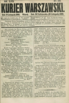 Kurjer Warszawski. R.48, Nro 249 (10 listopada 1868) + dod.