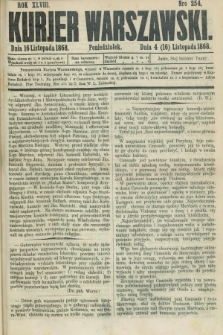 Kurjer Warszawski. R.48, Nro 254 (16 listopada 1868) + dod.