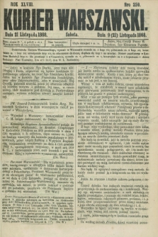 Kurjer Warszawski. R.48, Nro 259 (21 listopada 1868) + dod.