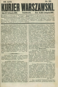 Kurjer Warszawski. R.48, Nro 260 (23 listopada 1868) + dod.
