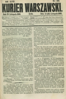 Kurjer Warszawski. R.48, Nro 262 (25 listopada 1868) + dod.