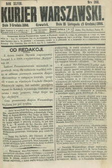 Kurjer Warszawski. R.48, Nro 268 (3 grudnia 1868) + dod.