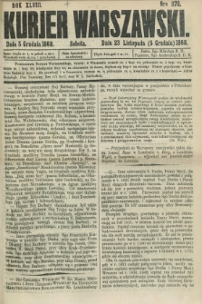 Kurjer Warszawski. R.48, Nro 270 (5 grudnia 1868) + dod.