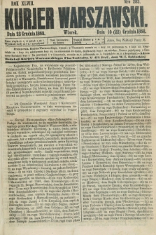 Kurjer Warszawski. R.48, Nro 283 (22 grudnia 1868) + dod.