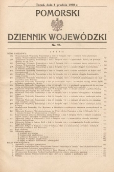Pomorski Dziennik Wojewódzki. 1930, nr 28