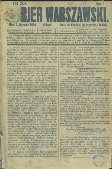 Kurjer Warszawski. R.49, Nro 1 (2 stycznia 1869) + dod.