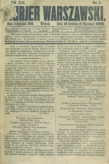 Kurjer Warszawski. R.49, Nro 3 (5 stycznia 1869) + dod.