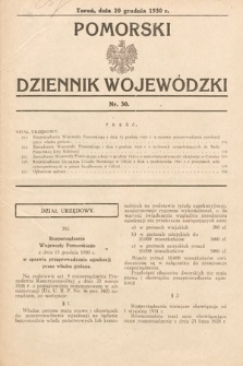 Pomorski Dziennik Wojewódzki. 1930, nr 30