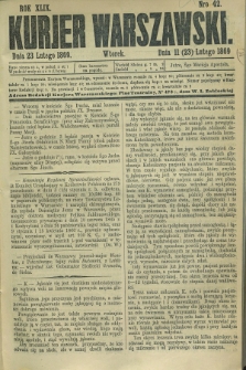 Kurjer Warszawski. R.49, Nro 42 (23 lutego 1869)