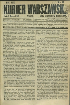 Kurjer Warszawski. R.49, Nro 48 (2 marca 1869)