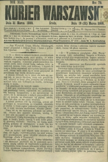 Kurjer Warszawski. R.49, Nro 70 (31 marca 1869)