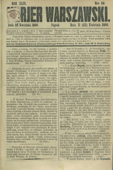 Kurjer Warszawski. R.49, Nro 88 (23 kwietnia 1869) + dod.