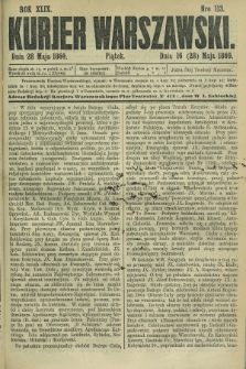 Kurjer Warszawski. R.49, Nro 113 (28 maja 1869)