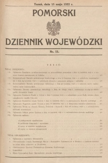 Pomorski Dziennik Wojewódzki. 1932, nr 11