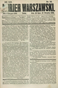 Kurjer Warszawski. R.49, Nro 168 (4 sierpnia 1869) + dod.