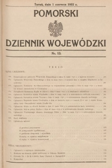 Pomorski Dziennik Wojewódzki. 1932, nr 12