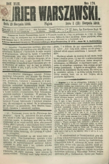 Kurjer Warszawski. R.49, Nro 176 (13 sierpnia 1869) + dod.