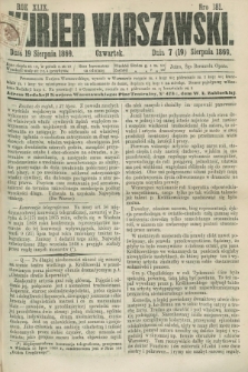 Kurjer Warszawski. R.49, Nro 181 (19 sierpnia 1869) + dod.