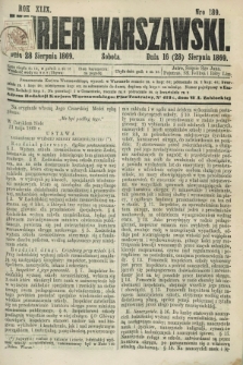 Kurjer Warszawski. R.49, Nro 189 (28 sierpnia 1869) + dod.