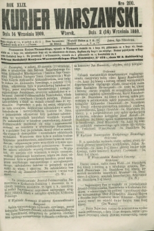 Kurjer Warszawski. R.49, Nro 200 (14 września 1869)