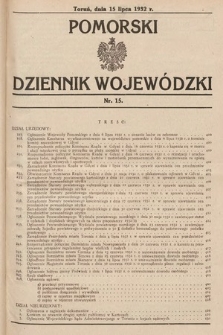 Pomorski Dziennik Wojewódzki. 1932, nr 15