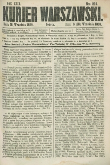 Kurjer Warszawski. R.49, Nro 204 (18 września 1869) + dod. + wkładka
