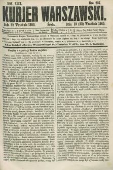 Kurjer Warszawski. R.49, Nro 207 (22 września1869)